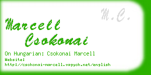 marcell csokonai business card